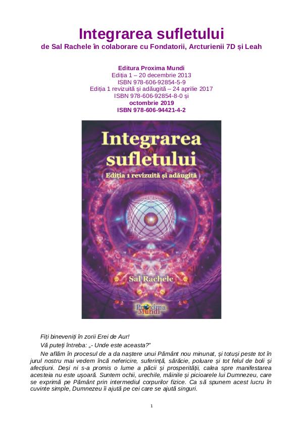 Carti publicate de Editura Proxima Mundi Integrarea sufletului - Ed.1 revizuită & ad. 2019