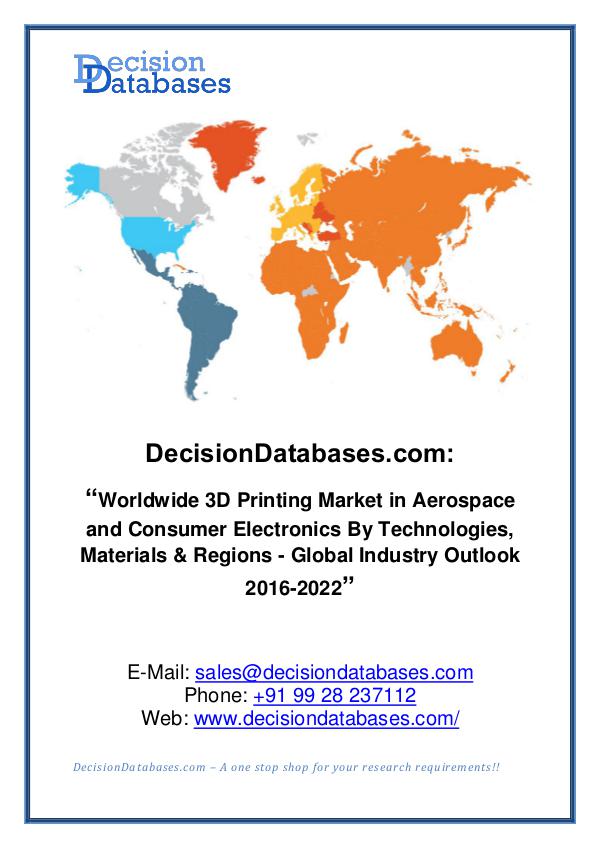 3D Printing Market Size, Revenue and Forecast