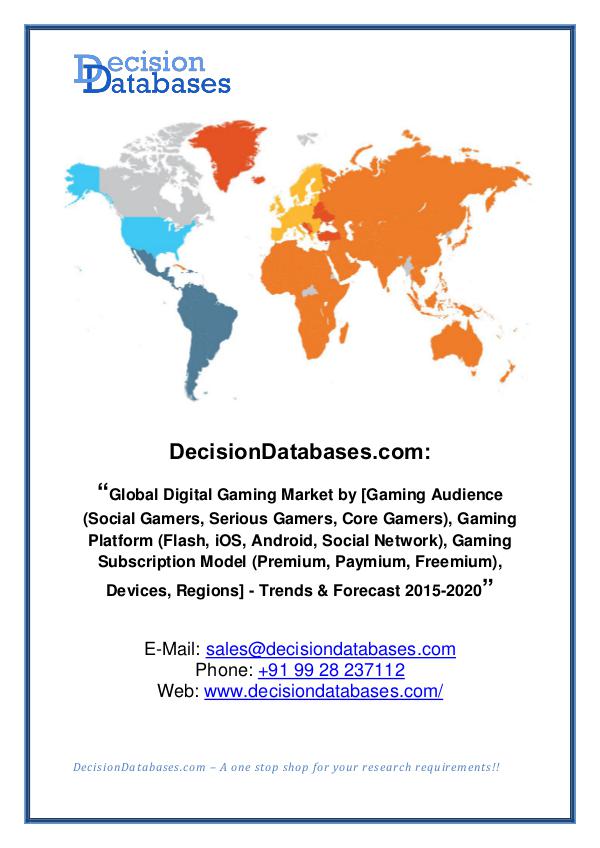 Global Digital Gaming Market Manufactures and Key