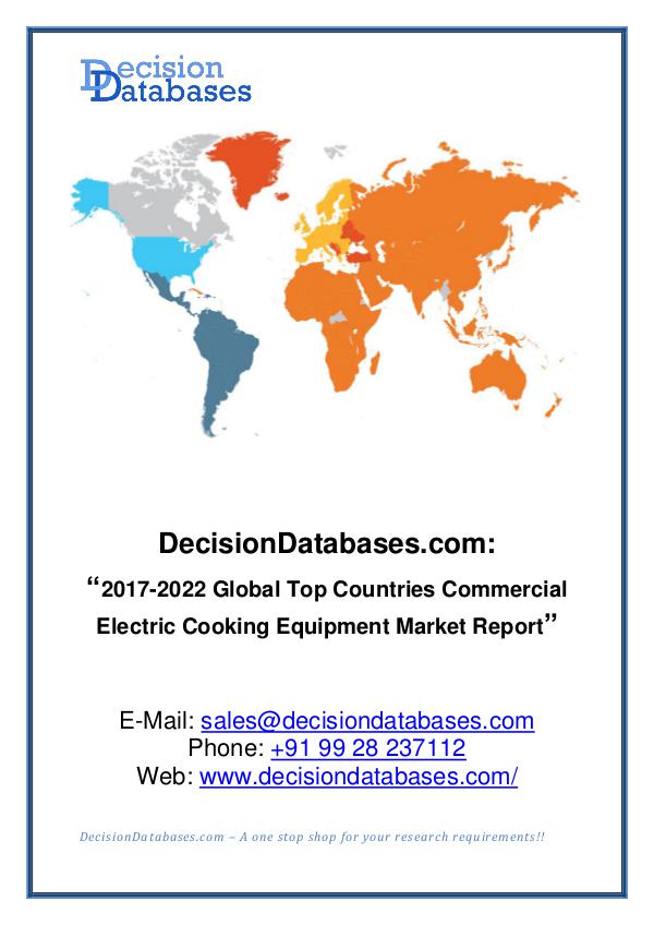 Market Report - Commercial Electric Cooking Equipment Market Share