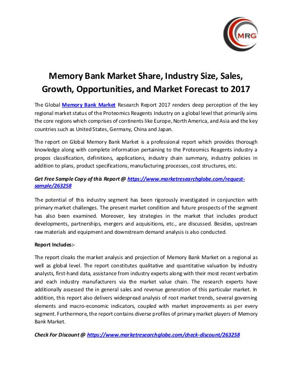 Memory Bank Market Share, Industry Size, Sales, Gr