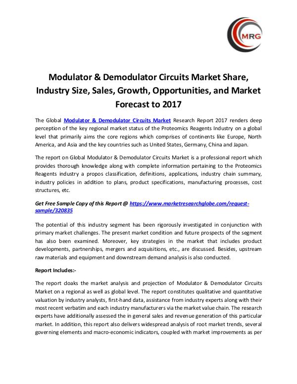 QY Research Groups Modulator & Demodulator Circuits Market Share, Ind