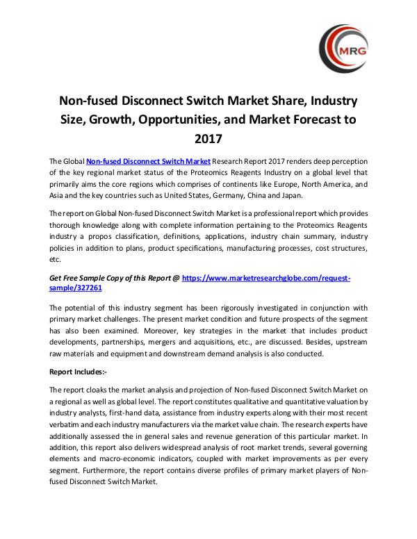 Non-fused Disconnect Switch Market Share, Industry