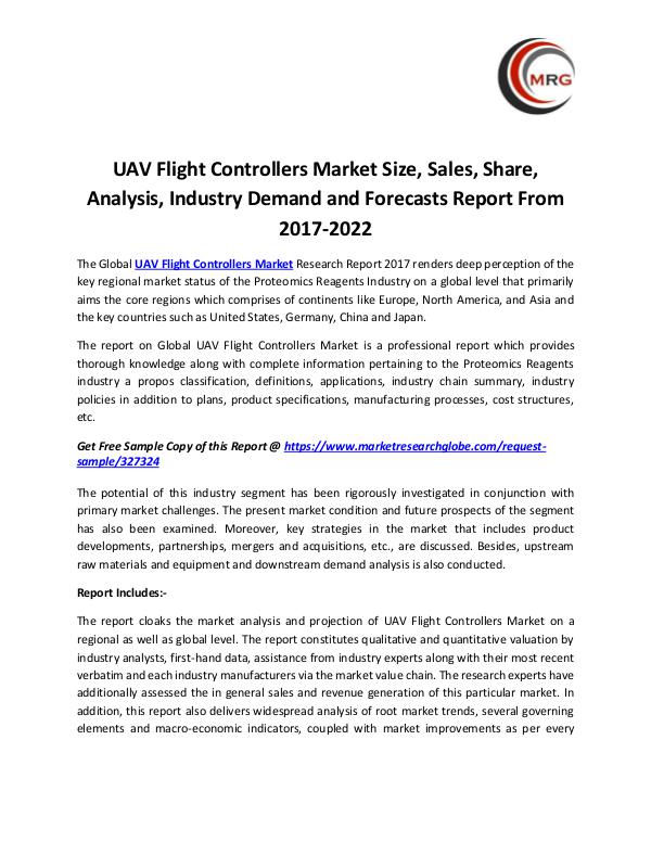 UAV Flight Controllers Market Size, Sales, Share,