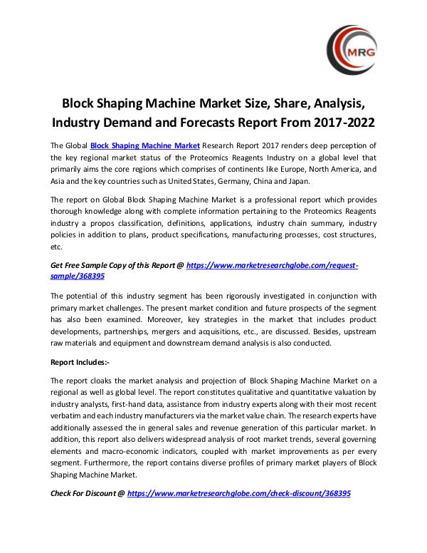 Block Shaping Machine Market Size, Share, Analysis