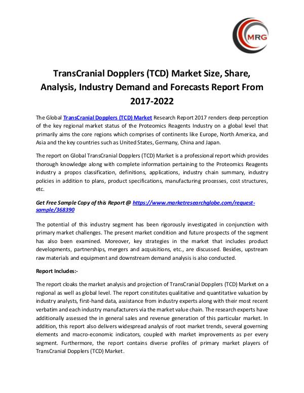 QY Research Groups TransCranial Dopplers (TCD) Market Size, Share, An