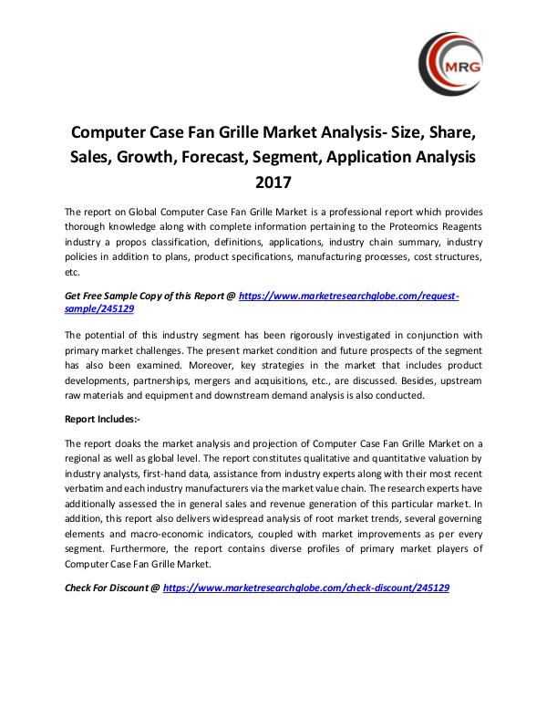 QY Research Groups Computer Case Fan Grille Market Analysis- Size, Sh