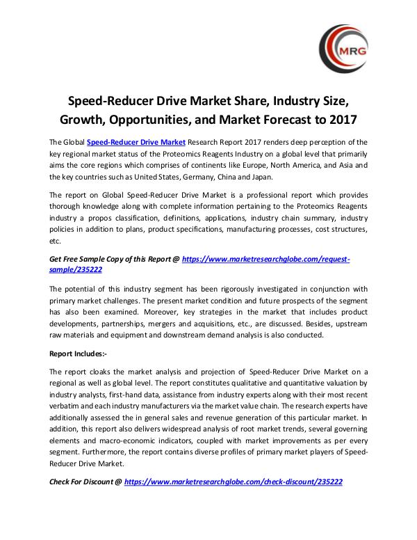 QY Research Groups Speed-Reducer Drive Market Share, Industry Size, G