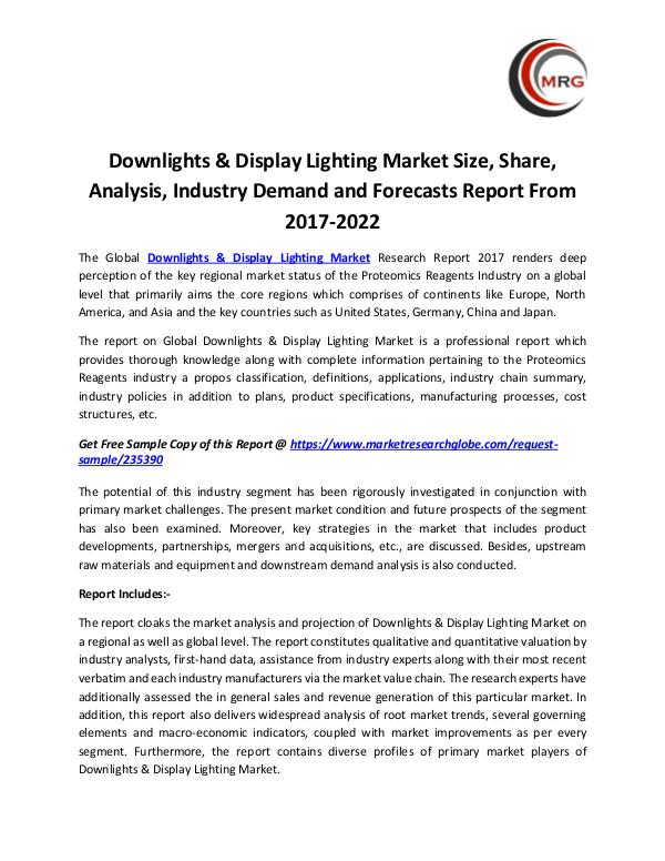 QY Research Groups Downlights & Display Lighting Market Size, Share,