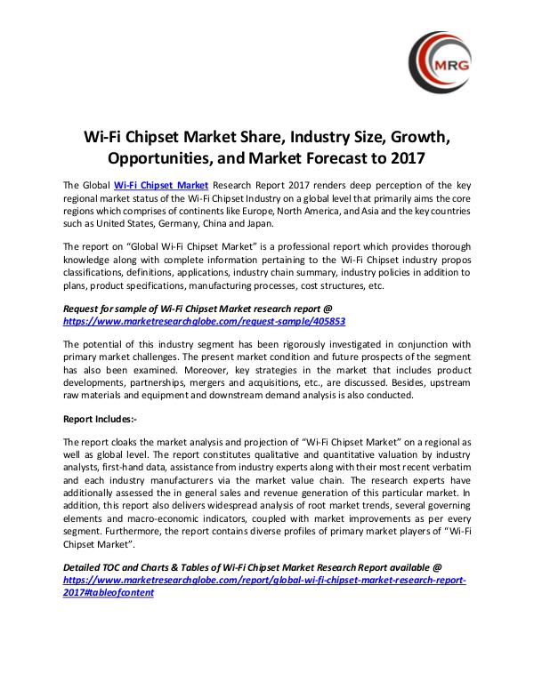 Wi-Fi Chipset Market Share, Industry Size, Growth,