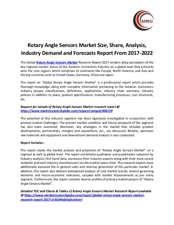 QY Research Groups Rotary Angle Sensors Market Size, Share, Analysis,