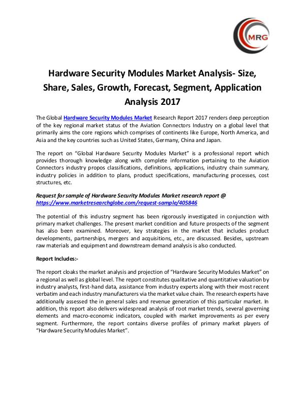 Hardware Security Modules Market Analysis- Size, S