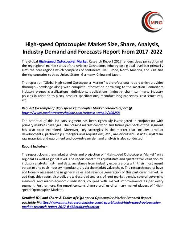 QY Research Groups High-speed Optocoupler Market Size, Share, Analysi