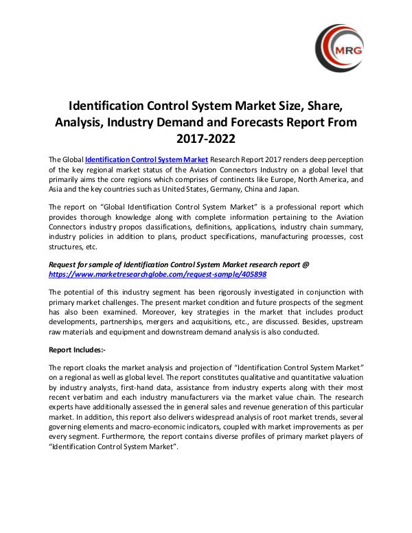 QY Research Groups Identification Control System Market Size, Share,
