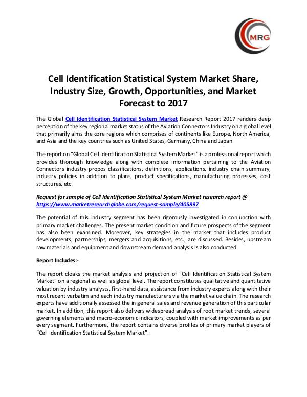 QY Research Groups Cell Identification Statistical System Market Shar