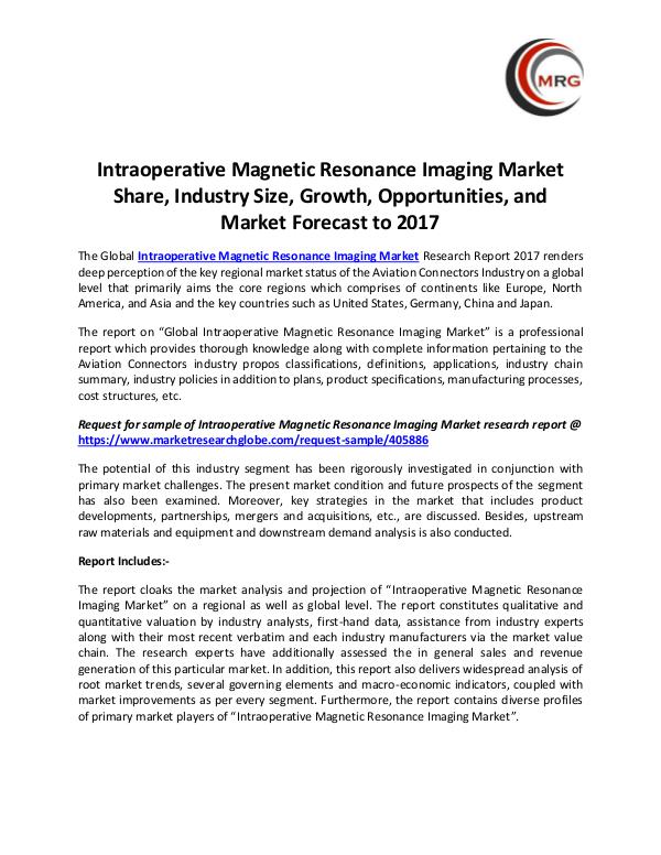 QY Research Groups Intraoperative Magnetic Resonance Imaging Market S