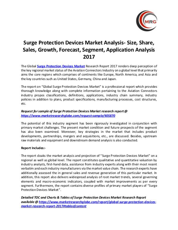QY Research Groups Surge Protection Devices Market Analysis- Size, Sh