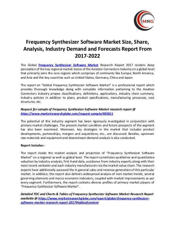 Frequency Synthesizer Software Market Size, Share,