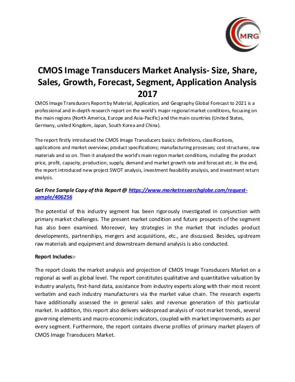 CMOS Image Transducers Market Analysis- Size, Shar