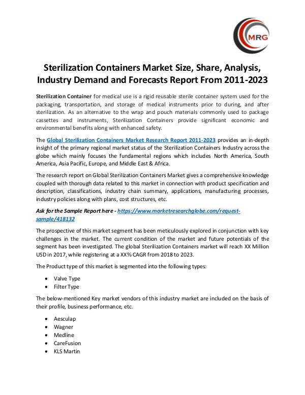 QY Research Groups Sterilization Containers Market Size, Share, Analy