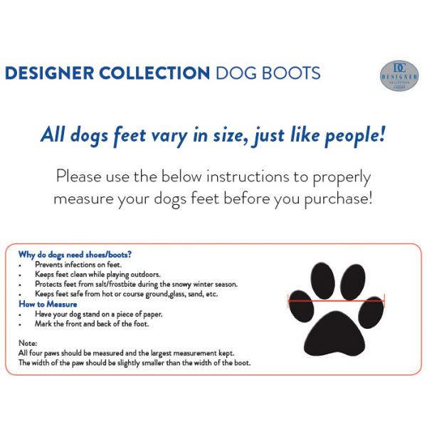 Coats, boots, halters, thunder shirts, Zen Dog, etc sizing guides Designer Collection - Dog Boots
