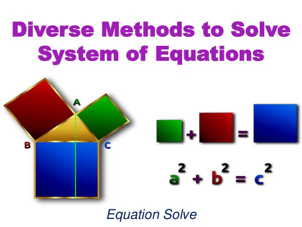 Diverse Methods to Solve System of Equations 1
