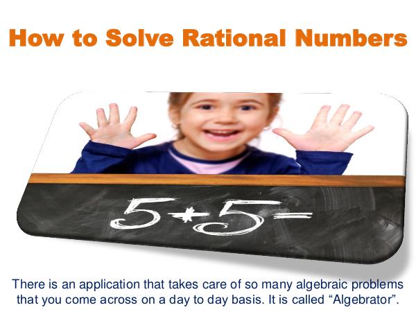 How to Solve Rational Numbers 1