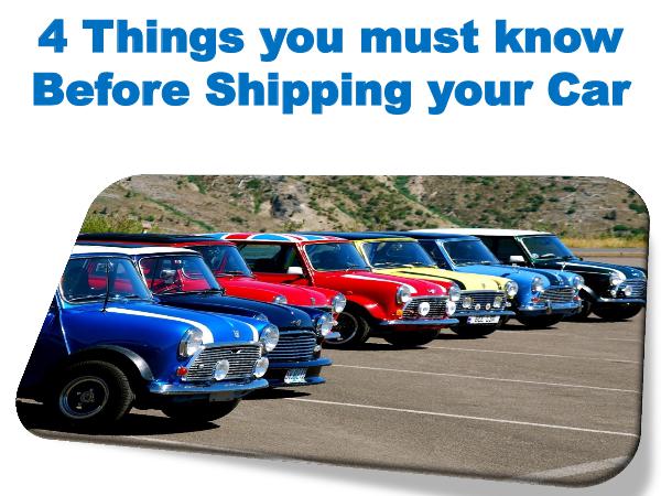 4 Things you must know Before Shipping your Car 1