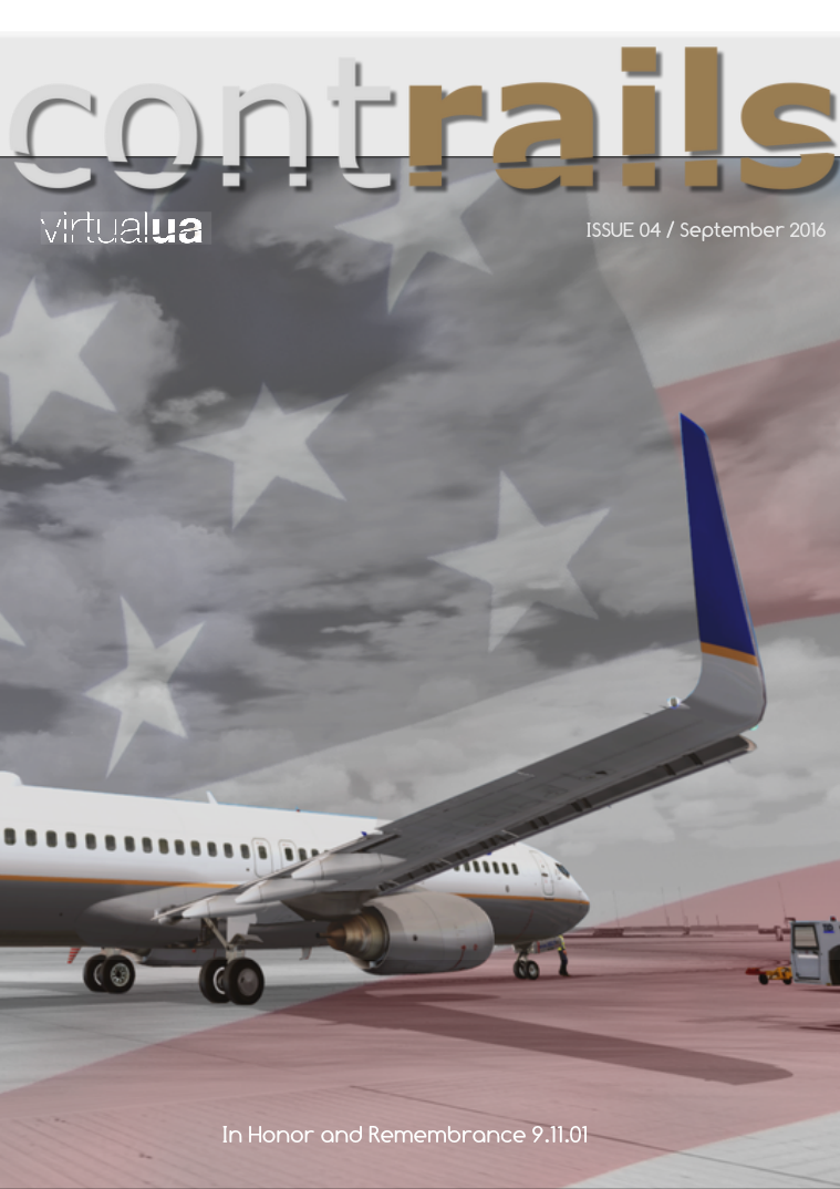Virtual United Airlines Contrails September 2016