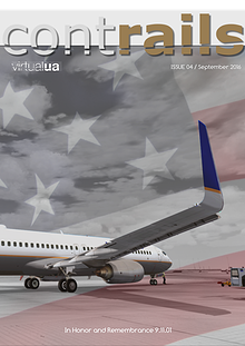 Virtual United Airlines Contrails