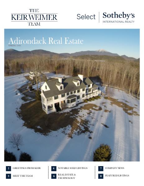 Adirondack Real Estate Market Report | Spring 2016 Vol. 1