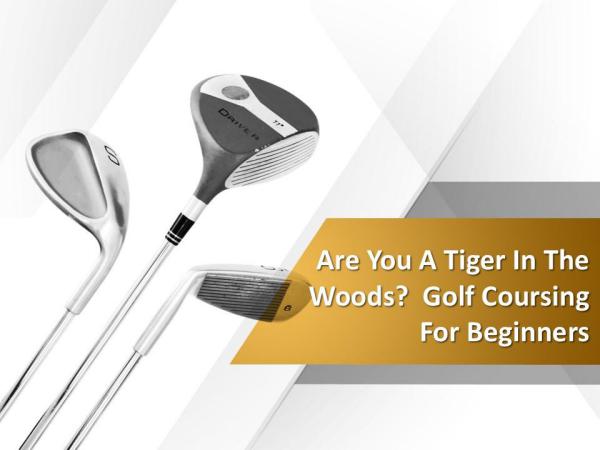 Are You A Tiger In The Woods? Golf Coursing For Beginners Are You A Tiger In The Woods?