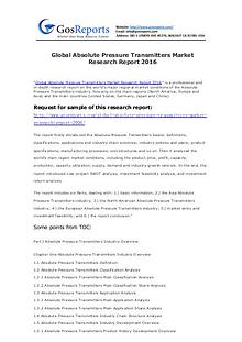 Global Torque Measurement Instruments Industry 2016 Market Research R