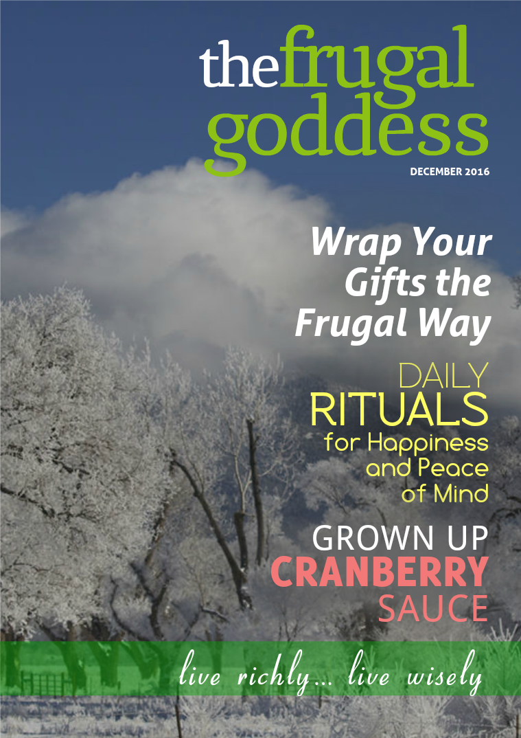 The Frugal Goddess Monthly December 2016
