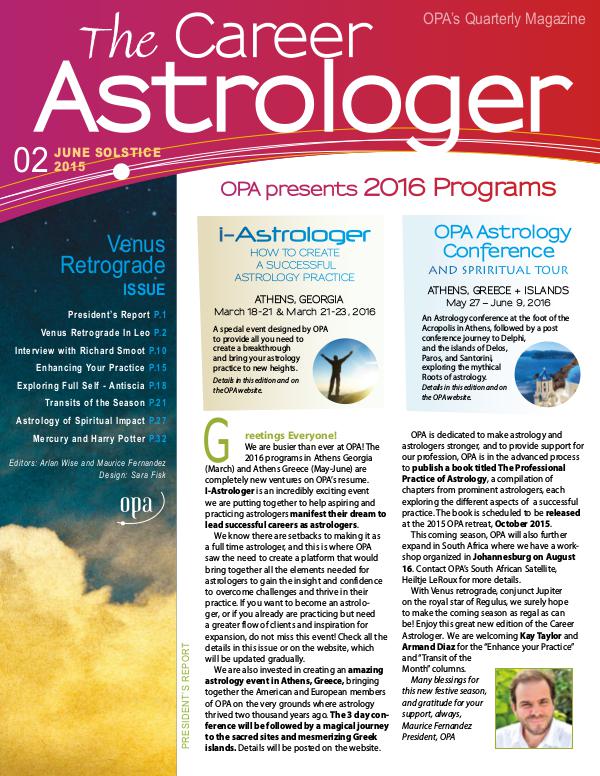 The Career Astrologer 2 2015