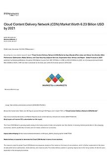 Cloud CDN Market may reach to $ 6.23 Billion by 2021
