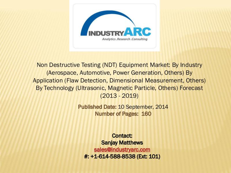 Non Destructive Testing Equipment Market products are highly demanded Non Destructive Testing Equipment Market products