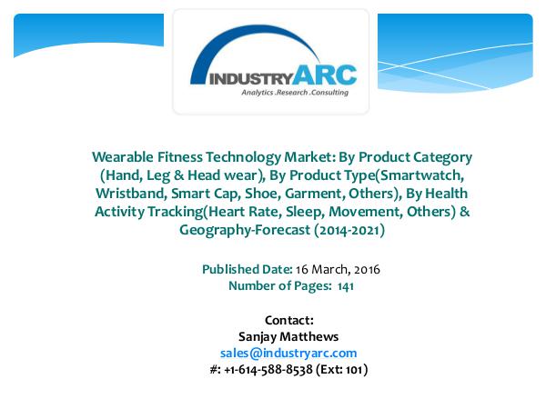 Wearable Fitness Technology Market: high investment in wearable techn Wearable Fitness Technology Market: huge scope