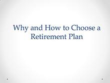 Why and how to choose a retirement plan?