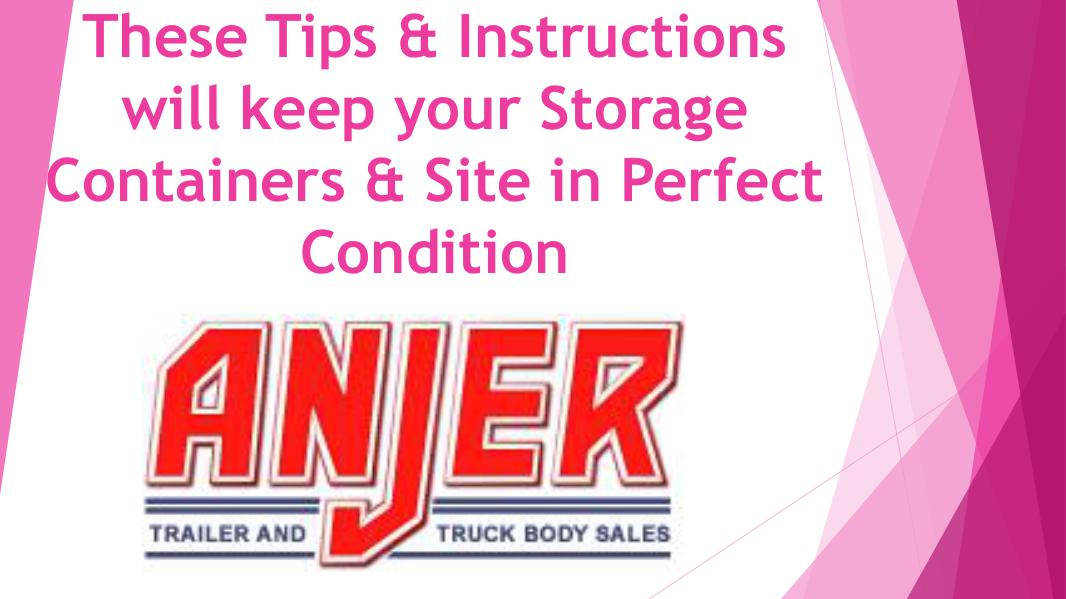 These Tips and Instructions will keep your Storage Containers and Sit Instructions will keep your Storage Containers and