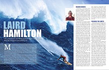 Laird Hamilton summer 2012 cover story, LIVING WELL Magazine