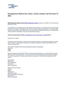 Homogenizers Market Size, Share, Trends, Analysis and Forecasts