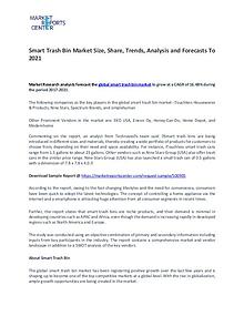 Smart Trash Bin Market Growth, Trends, Price and Forecasts To 2021