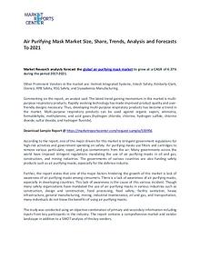 Air Purifying Mask Market Size, Share, Challenges, and Forecast