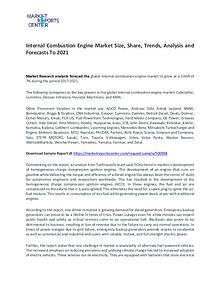 Internal Combustion Engine Market Size, Share and Forecast