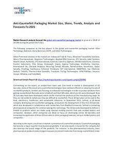 Anti-Counterfeit Packaging Market Trends, Growth and Forecast