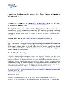 Global Healthcare Cloud Computing Market 2017-2021