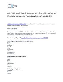 Asia-Pacific Adult Sound Machines and Sleep Aids Market 2017