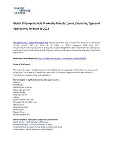 Chlorogenic Acid Market Report Analysis To 2022