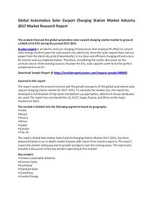 Global Automotive Solar Carport Charging Station Market Industry 2017
